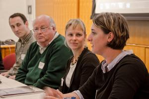 Former Sea Grant director Bob Malouf listens to presentation during 2012 Scholars Symposium