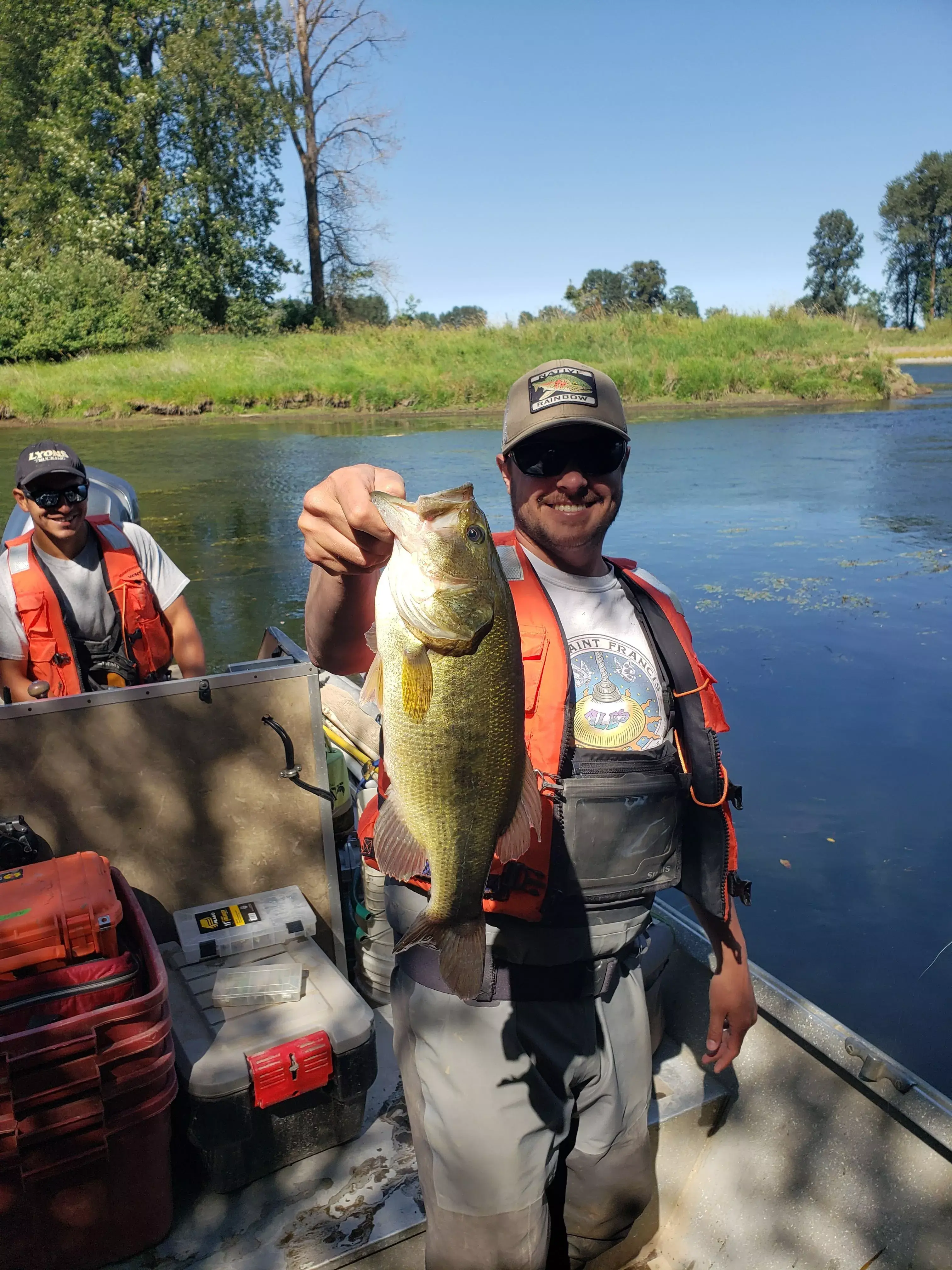 A person is holding a fish